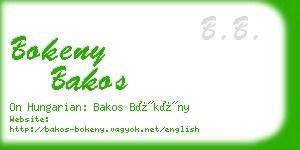 bokeny bakos business card